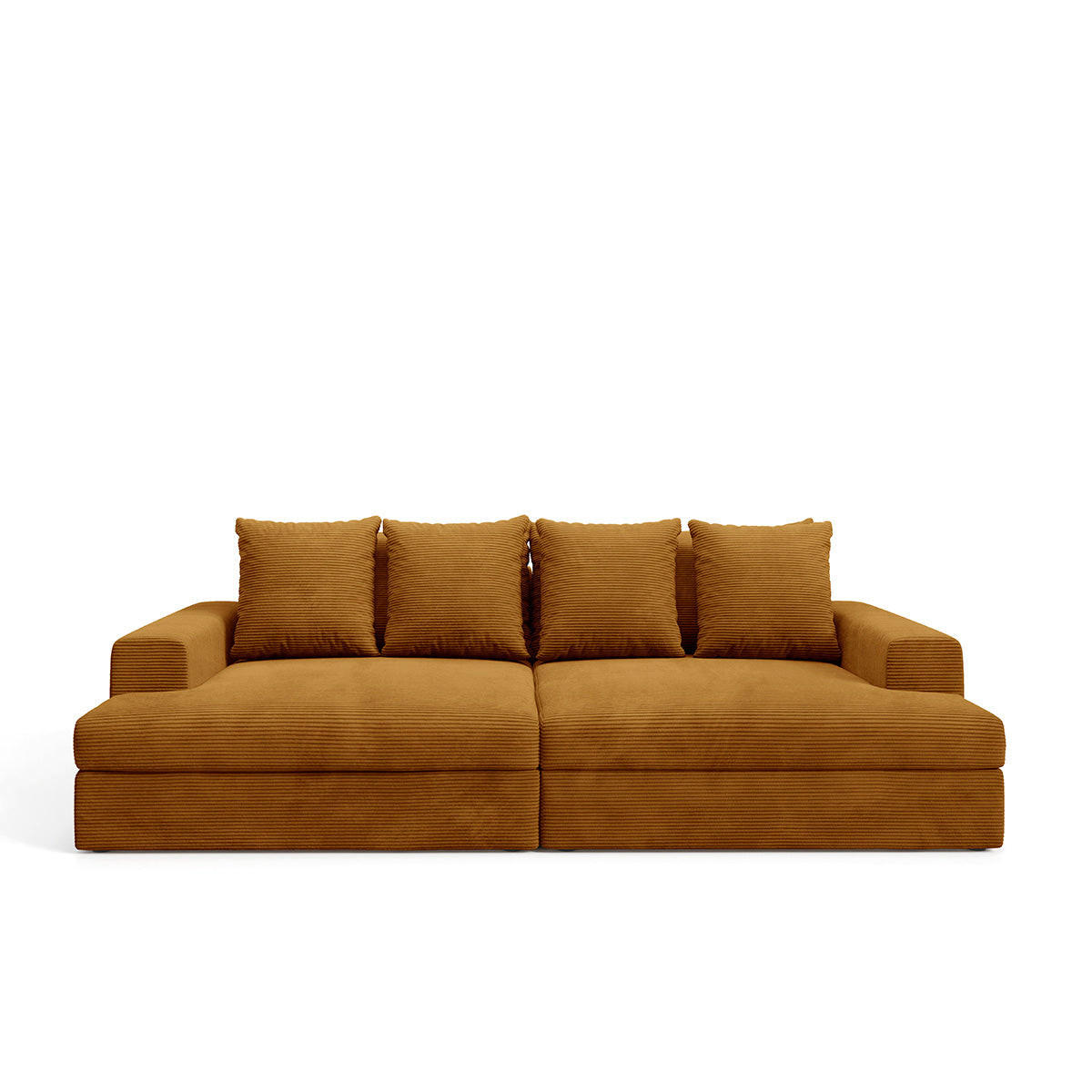 SOFA Paola 3 Sitzplätze Senfgelb - Gelb, Holz (272/86/167cm) - Petits-meubles