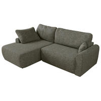 ECKSCHLAFSOFA CUBO L Grau Struktur - links - Schwarz/Grau, Kunststoff/Textil (273/187cm) - MKS