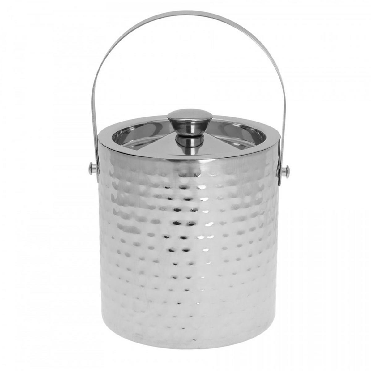 EISKÜBEL 1,5l mit Doppelwand KH1503 - Silberfarben, Metall (15/15cm) - Kinghoff 