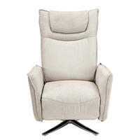 RELAXSESSEL - Microfaser / Metall - Hellgrau / Schwarz - Silberfarben/Hellgrau, Textil/Metall (73/111/85cm) - home24
