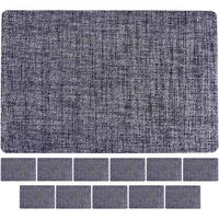 TISCHSETS Linen Graublau 44 x 29 cm 12er Set - Blau, Kunststoff (43.5/28.5/0.1cm) - Ritzenhoff Breker