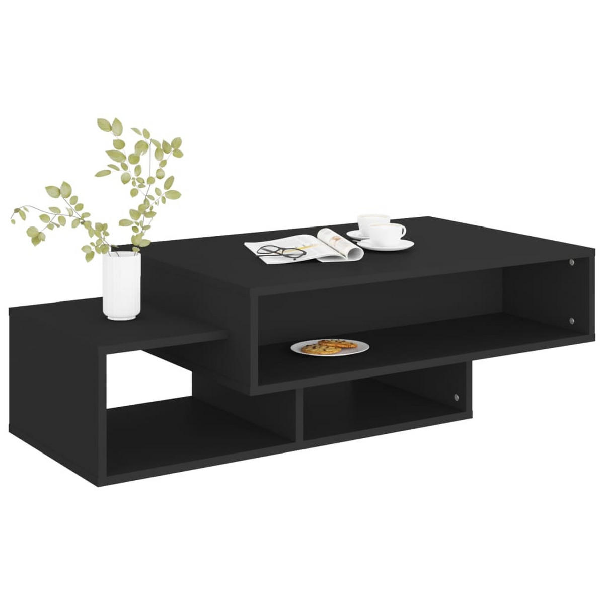 COUCHTISCH Schwarz 105x55x32 cm Holzwerkstoff - Schwarz, Holzwerkstoff (105/55/32cm) - furnicato