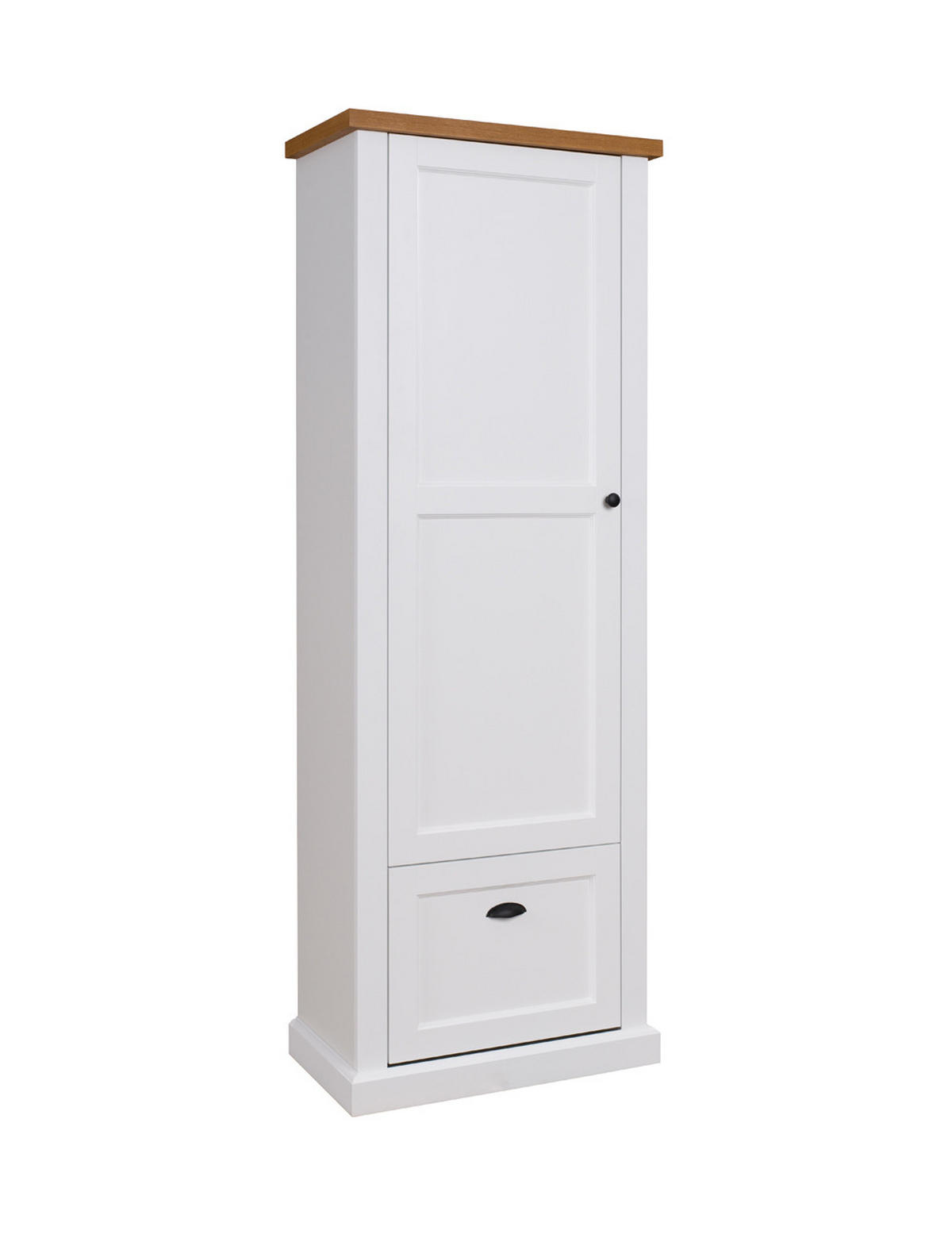 GARDEROBENSCHRANK Galineo 71,5 / 41,5 / 200cm weiß / Eiche Natur - Eichefarben/Weiß, Holz/Holzwerkstoff (72/200/42cm) - Feldmann-Wohnen