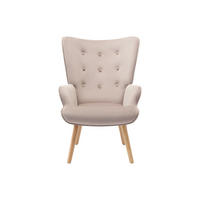 SESSEL mit gerader Rückenlehne - 1 Person - Samt, Stoff - Beige - - Beige, Textil (69/95.5/78cm) - Vente-Unique