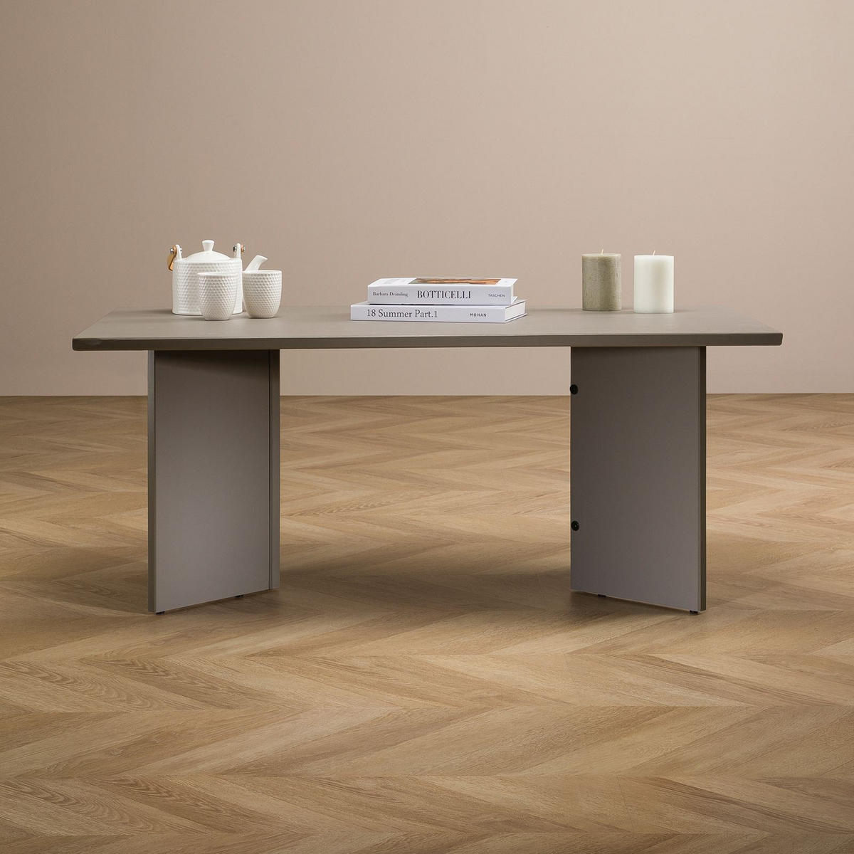 COUCHTISCH MESA weiß - Weiß, Holz (60/110/45cm) - IDIMEX