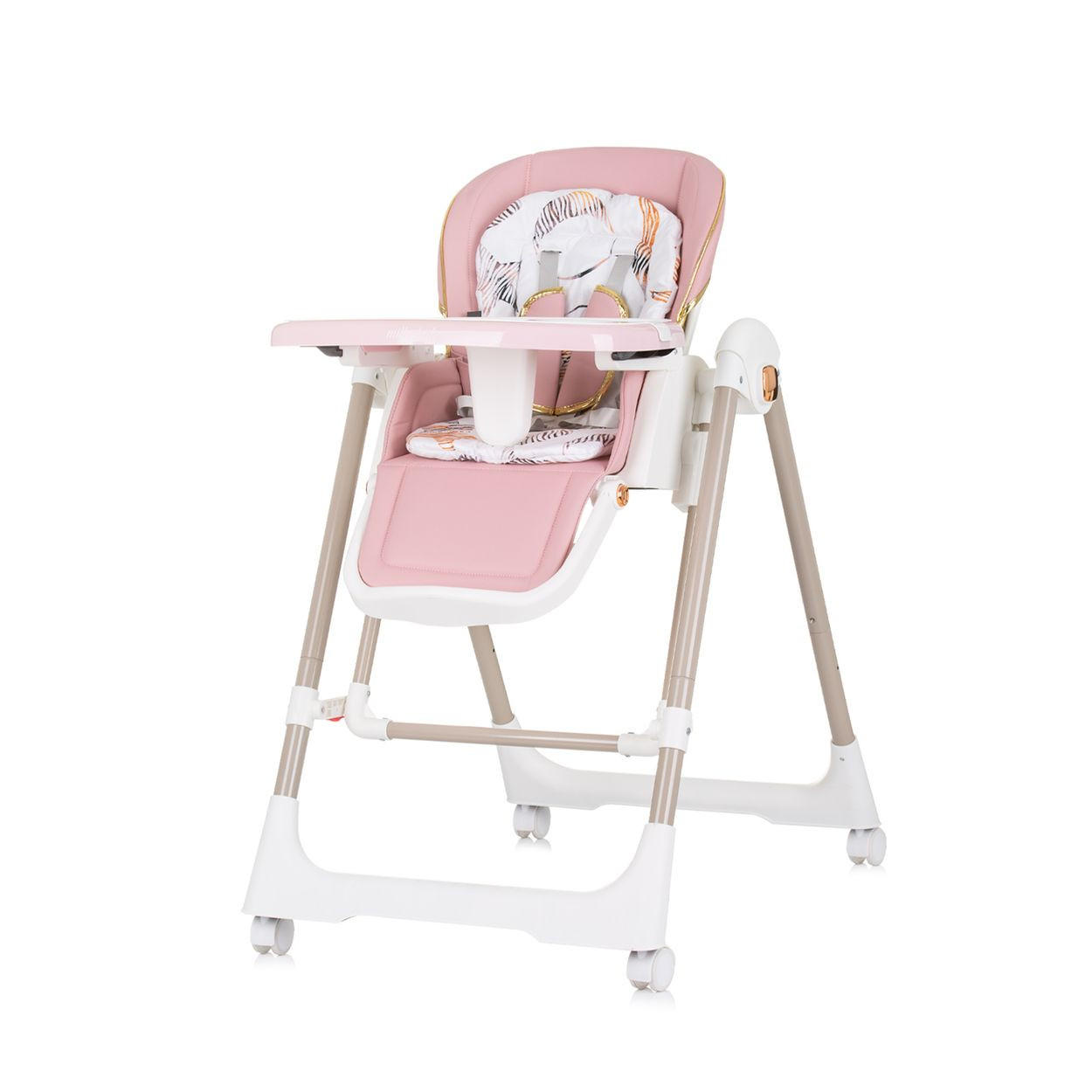 HOCHSTUHL 2 in 1 Milk Shake rosa verstellbar, Babyschaukel, Räder - Rosa, Metall (53/100/86cm) - Chipolino