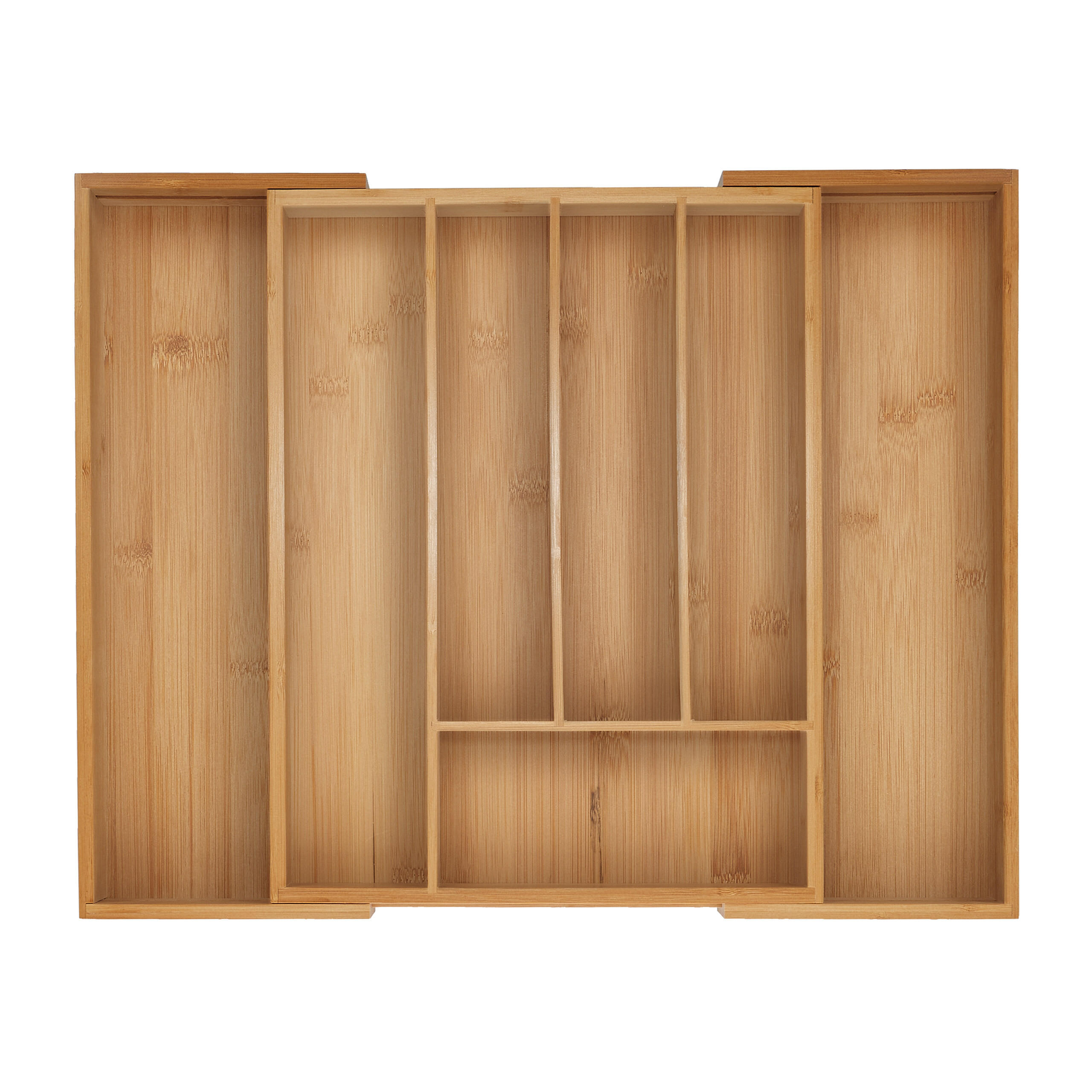 BESTECKKASTEN - Hellbraun, Holz/Kunststoff (47.5/5/38cm) - Relaxdays