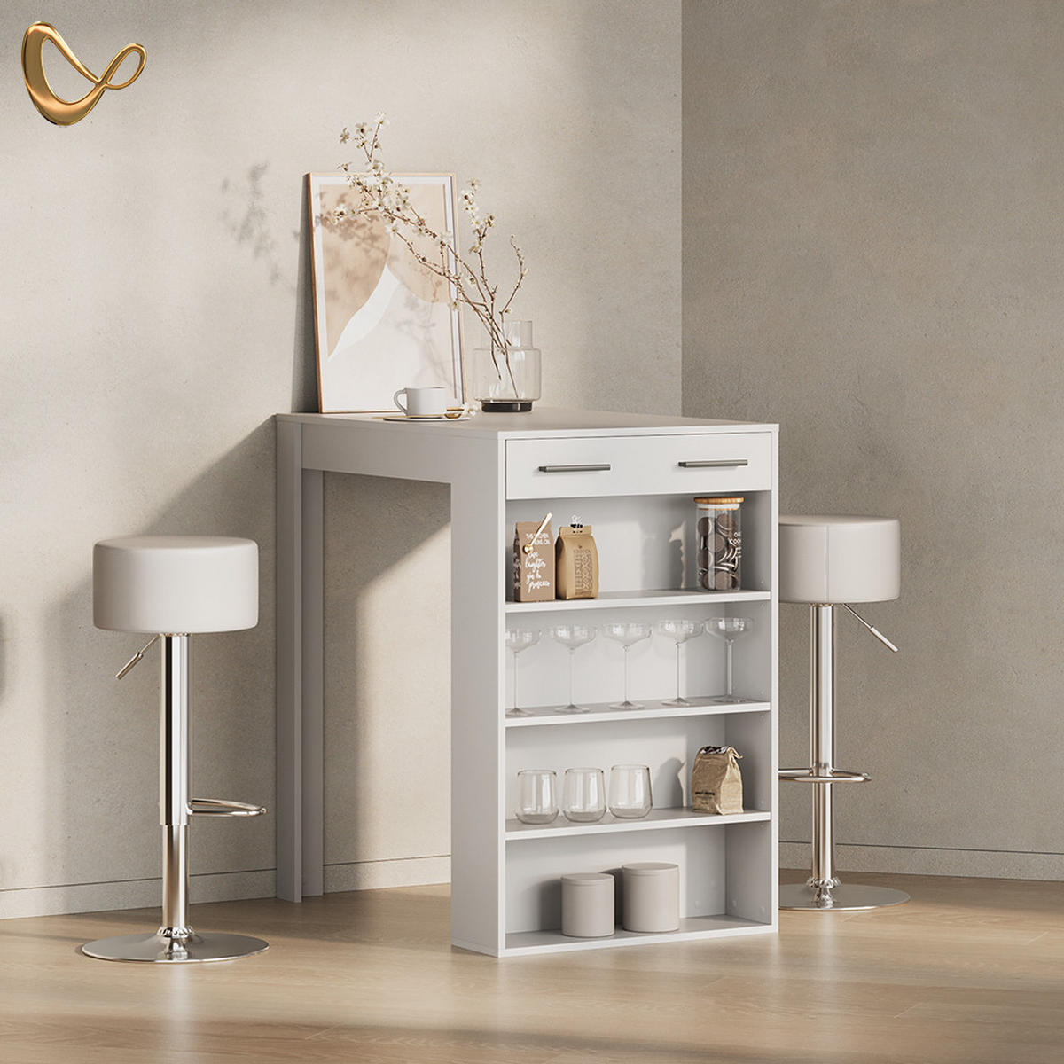 BARTISCH Regusa Weiß 67 x 100 cm - Weiß, Holzwerkstoff (100/67/106cm) - Livinity®