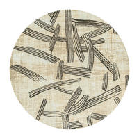 TEPPICH Slate Meditation Kanji 140/140 cm - Beige, Kunststoff/Textil (140/140cm) - Louis De Poortere
