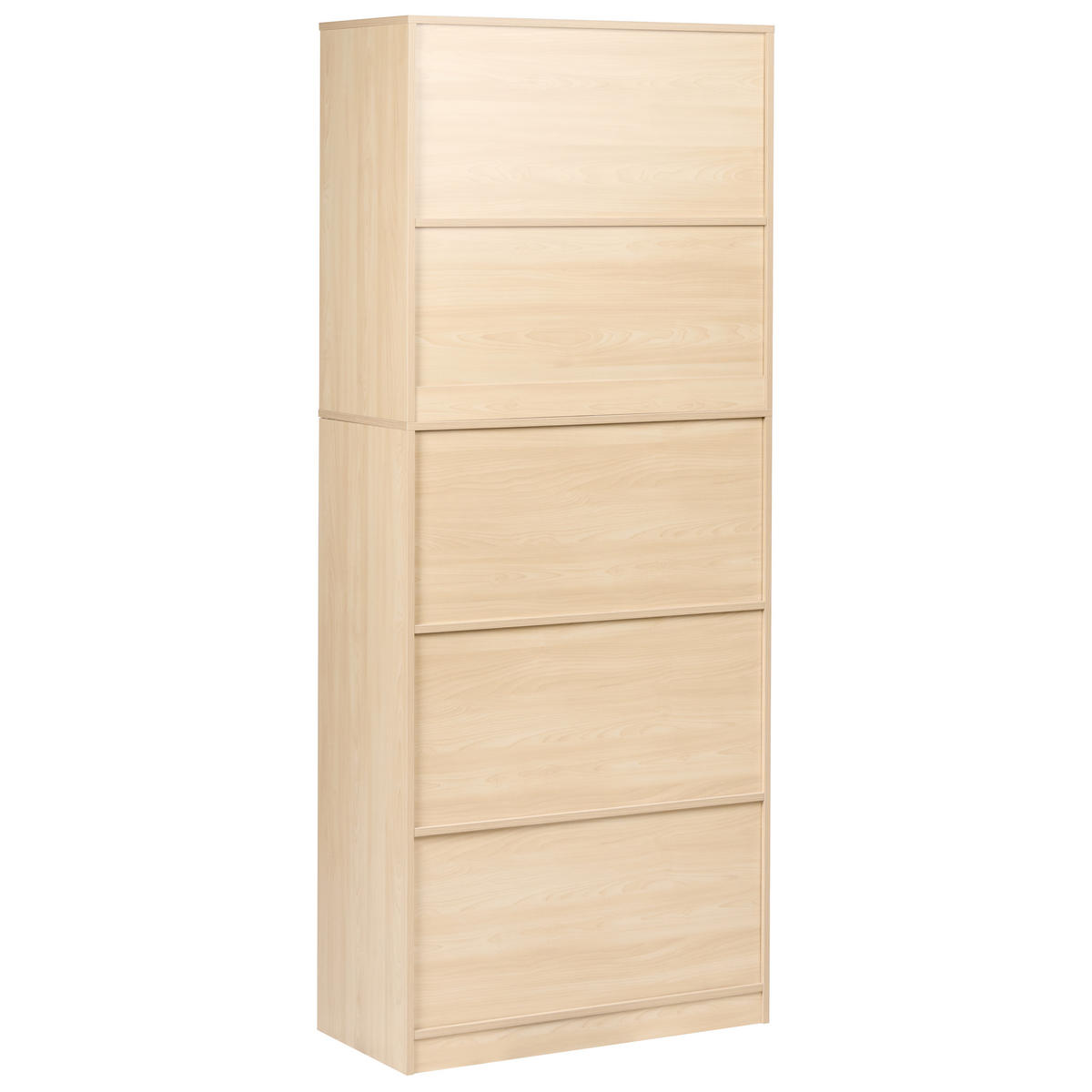 KNIHOVNA se 2 dveřmi Světle hnědá/Bílá Zehna - světle hnědá, kompozitní dřevo (80/197/40cm) - Beliani