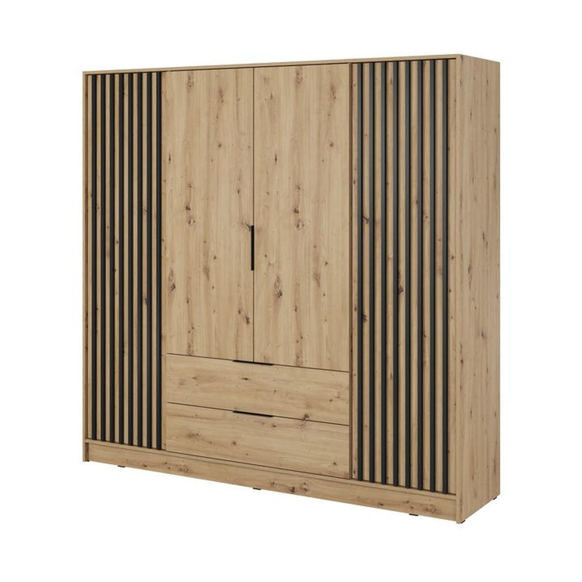 KLEIDERSCHRANK – 206 cm – Nelly – Eiche - Eiche Artisan, Holzwerkstoff (206/200/51cm) - hi-markt