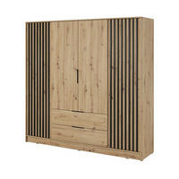 KLEIDERSCHRANK – 206 cm – Nelly – Eiche - Eiche Artisan, Holzwerkstoff (206/200/51cm) - hi-markt