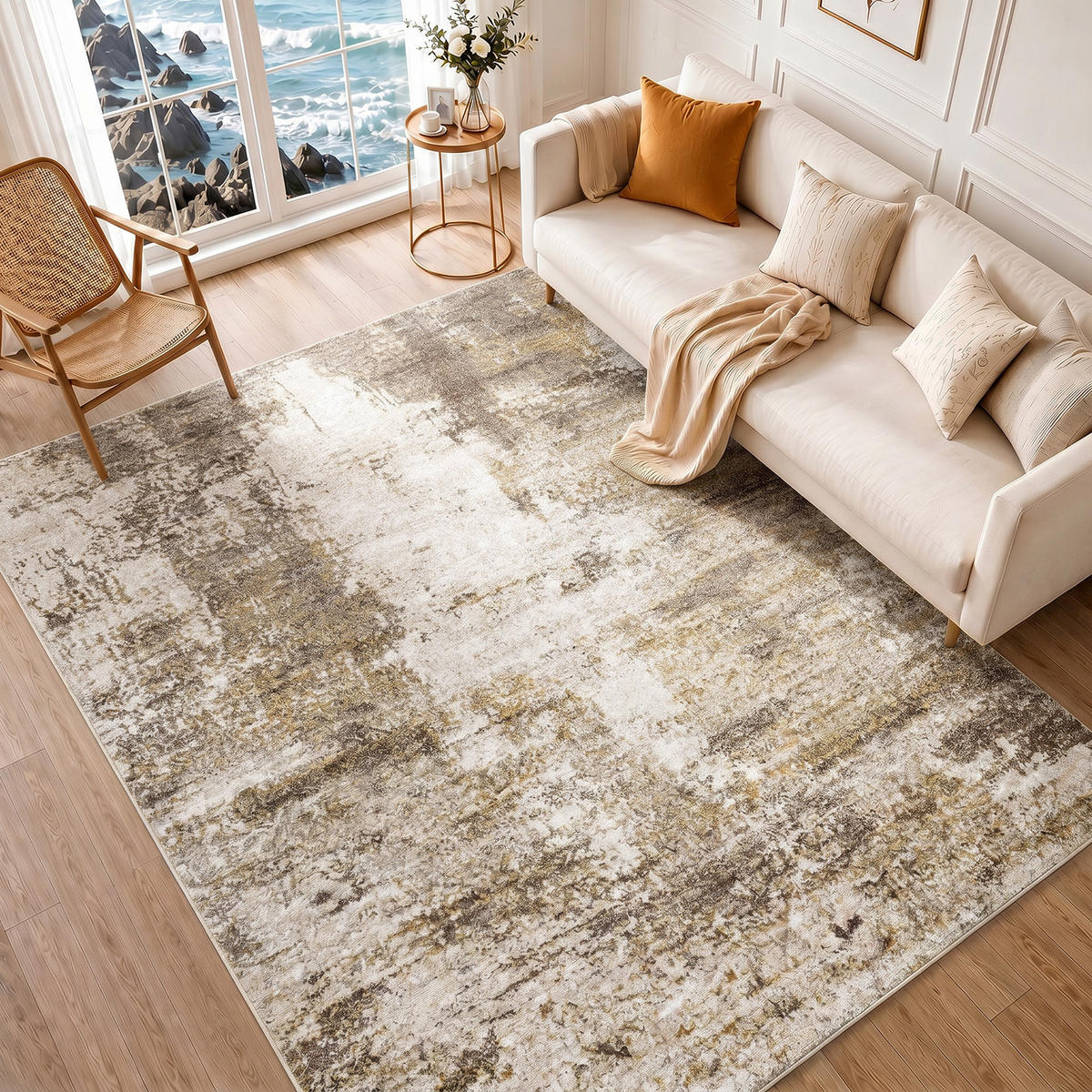 KURZFLORTEPPICH Nalany 160/213 cm Hellbraun - Hellbraun, Textil (160/213cm) - LIVABLISS