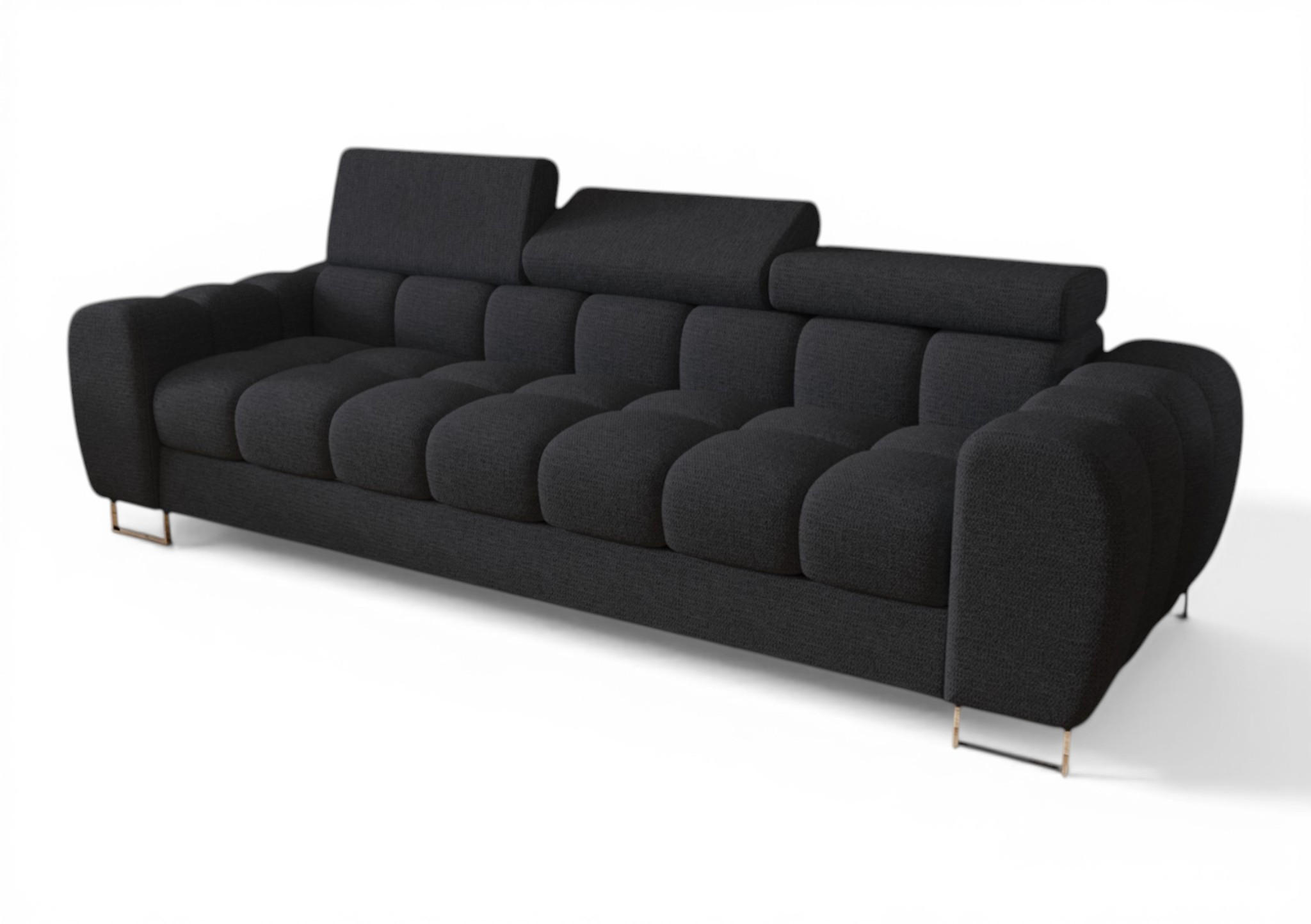 Fun Möbel Sofa Schwarz 265x95x97 cm