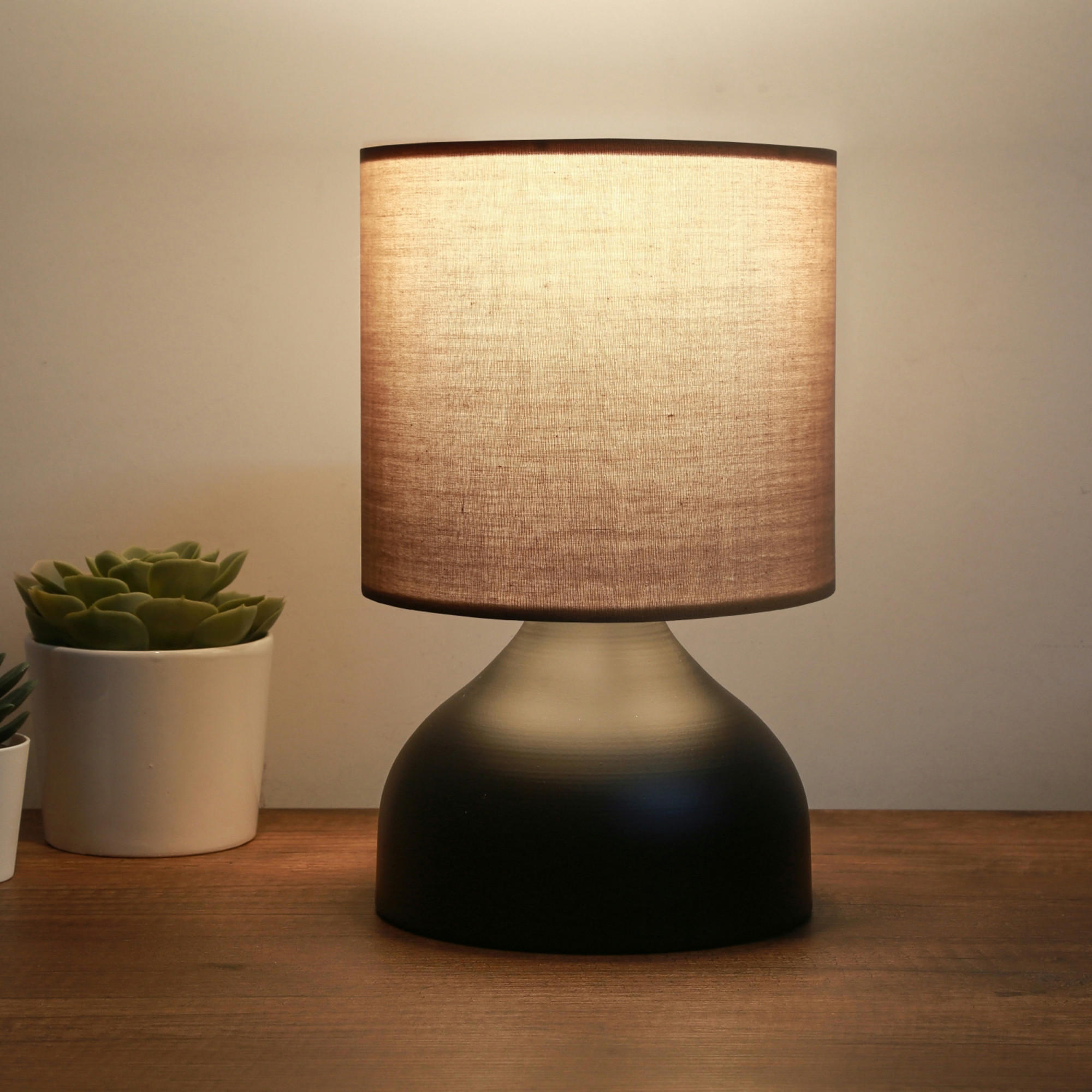 TISCHLEUCHTE Shoreham - Braun, Metall (19/19/32cm) - lux.pro