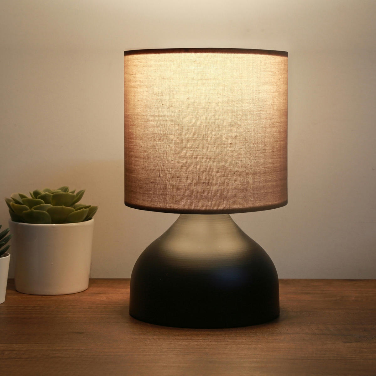 TISCHLEUCHTE Shoreham - Braun, Metall (19/19/32cm) - lux.pro