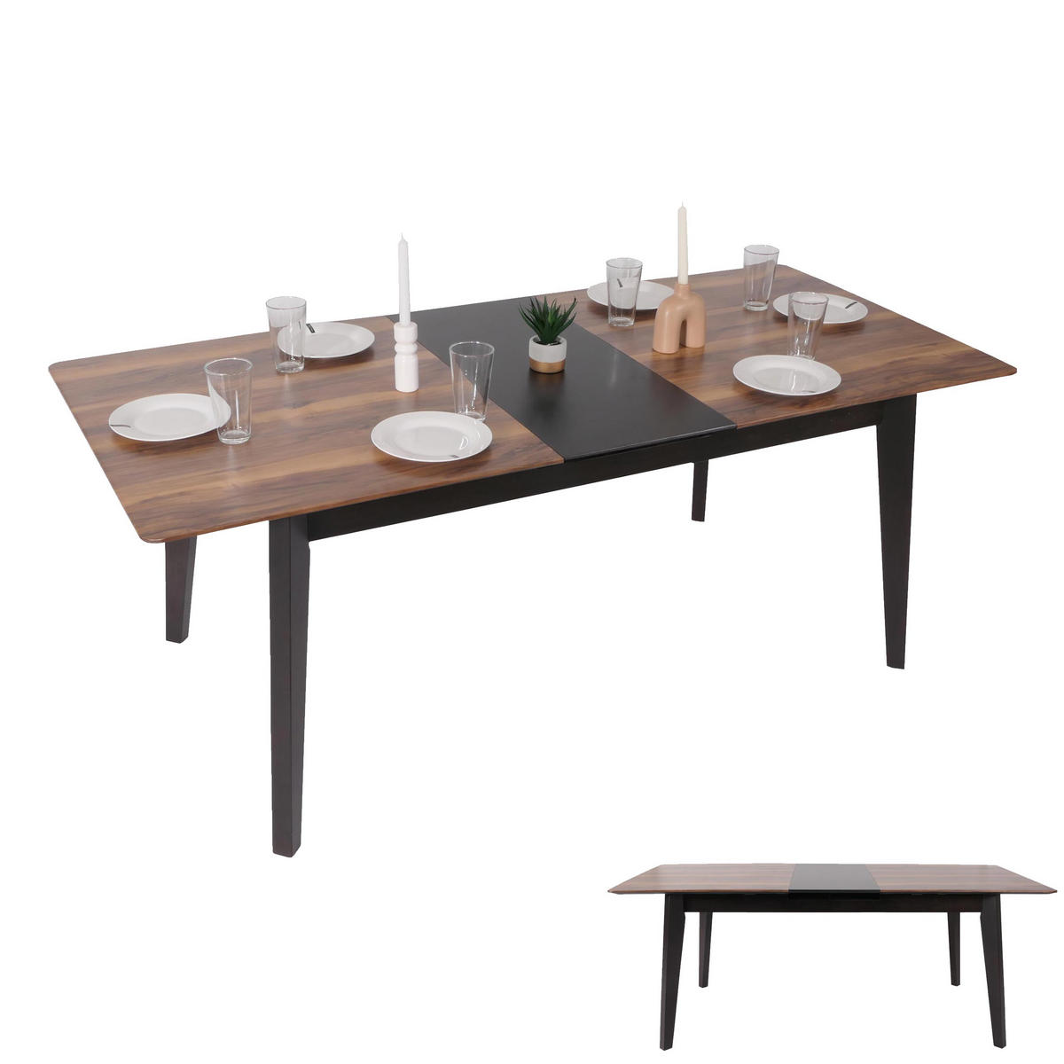 ESSZIMMERTISCH rechteck Braun - Braun, Holz (90/200/77cm) - MCW
