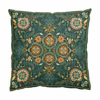 DEKOKISSEN Detailliertes Boho Muster in Grün 50/50 cm - Grün, Textil (50/50/10cm) - Bilderwelten