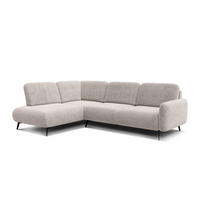 ECKSOFA FEBE 5-Sitzer links, beige - Beige/Schwarz, Holz/Textil (271/190cm) - Courtois Laville