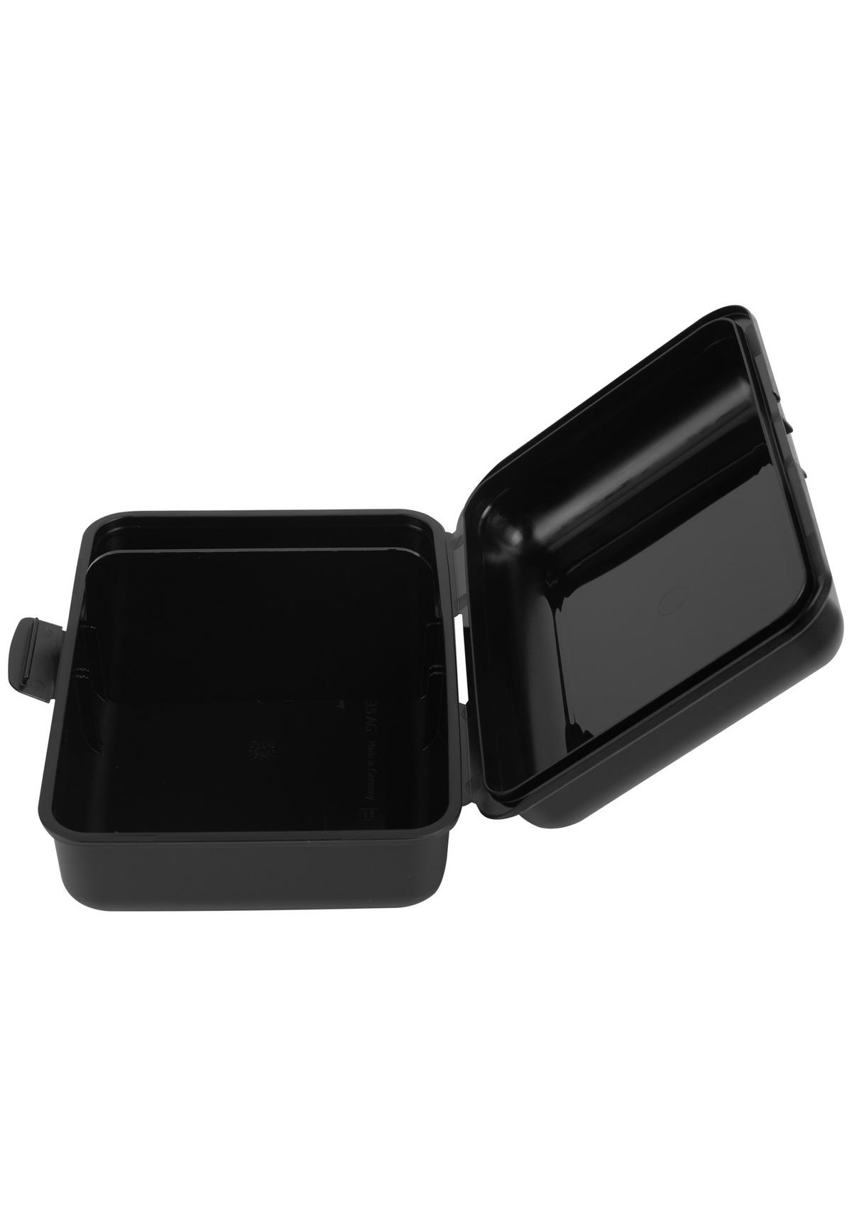 BROTDOSE Smiley Smileyworld Schwarz 17,5 x 12,8 x 6,9 cm - Schwarz, Kunststoff (17.5/6.9/12.8cm) - United Labels