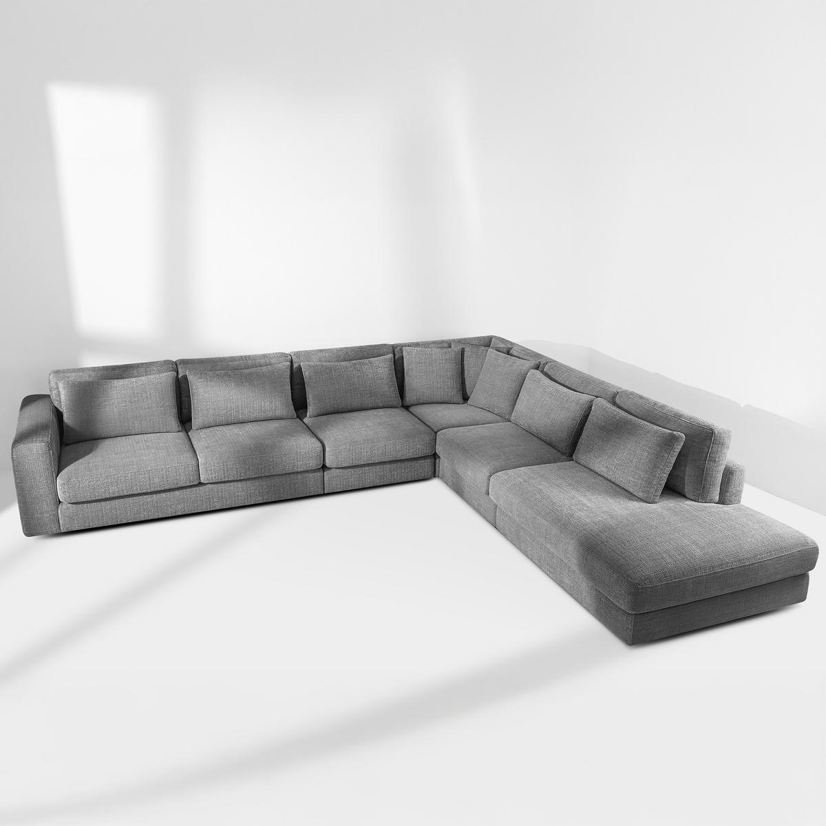 ECKSOFA XL rechts VERUS - Dunkelgrau, Holz/Holzwerkstoff (377/328cm) - KONSIMO®