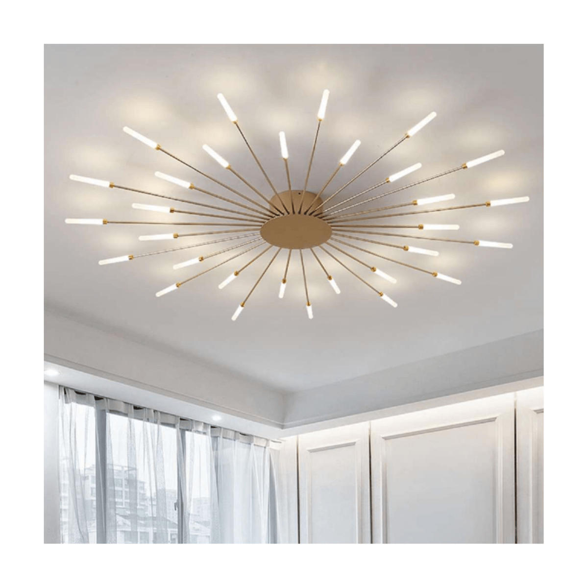 DECKENLEUCHTE Isco, Gold / Messing, 128cm - Goldfarben, Metall (128/128/7cm) - KOSILUM