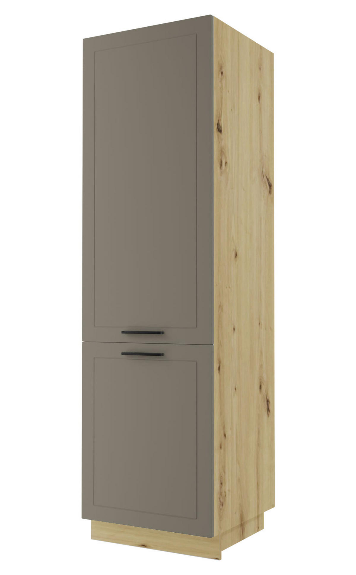GESCHIRRSCHRANK Kvantum D14/DP/60/207 Beige Matt / Eiche Artisan Matt 60 / 59 / 207cm - Beige/Eiche Artisan, Holz/Holzwerkstoff (60/207/59cm) - Feldmann-Wohnen