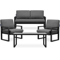 TERRASSENMÖBEL FRENA im Loft-Stil, schwarz - Schwarz/Grau, Metall - KONSIMO®