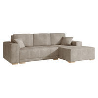 ECKSCHLAFSOFA Bello, Seite: Rechts - Hellbraun/Naturfarben, Holz/Textil (140/240cm) - MIRJAN24