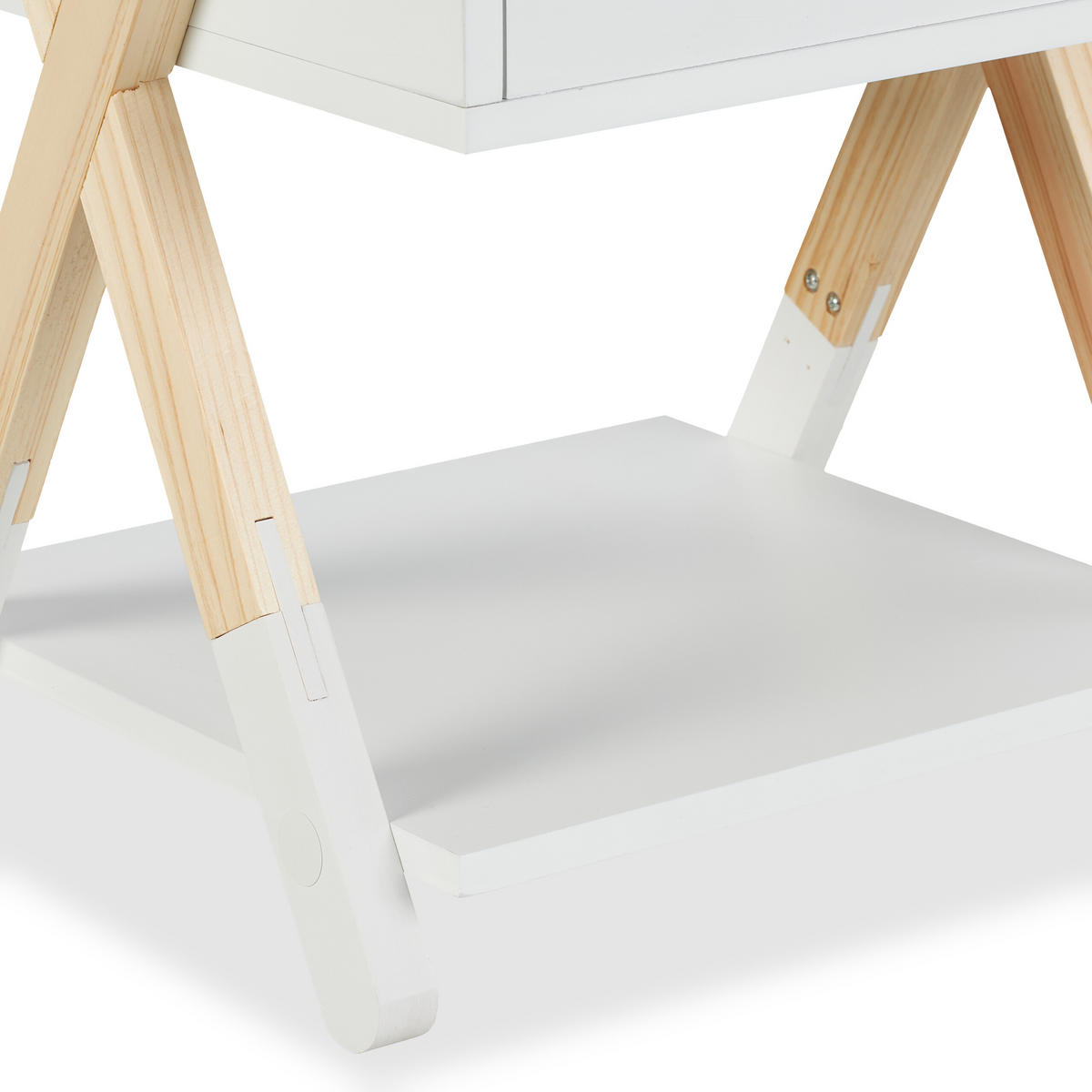 KINDER-NACHTTISCH - Weiß, Holz/Holzwerkstoff (34/42/32cm) - Relaxdays