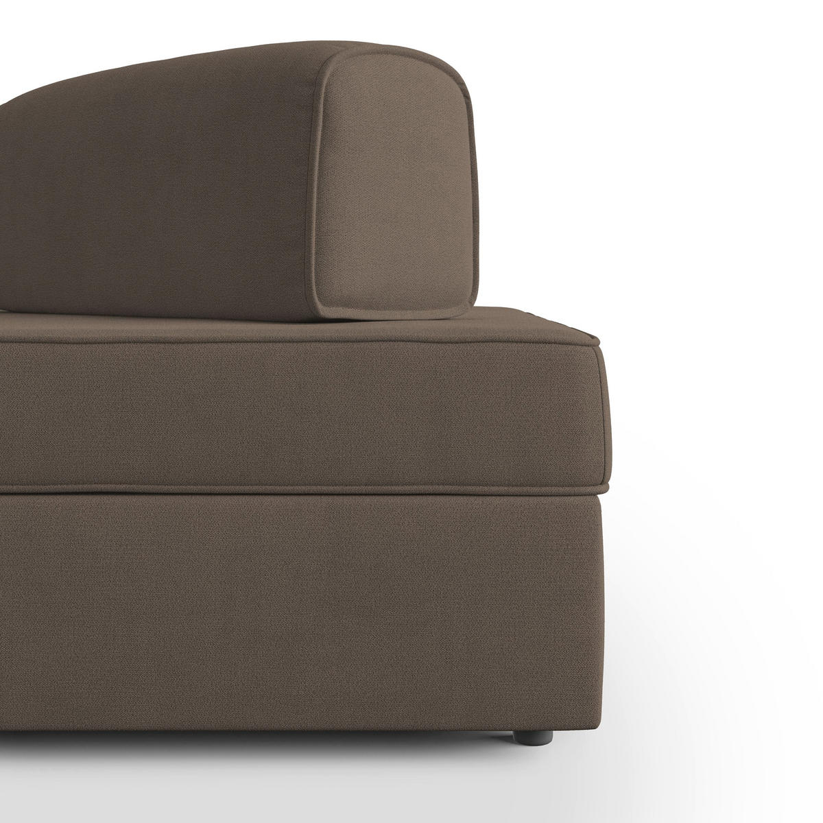 LINEARSOFA Liberty ausziehbar - Braun, Textil (160/42/105cm) - Divani.store