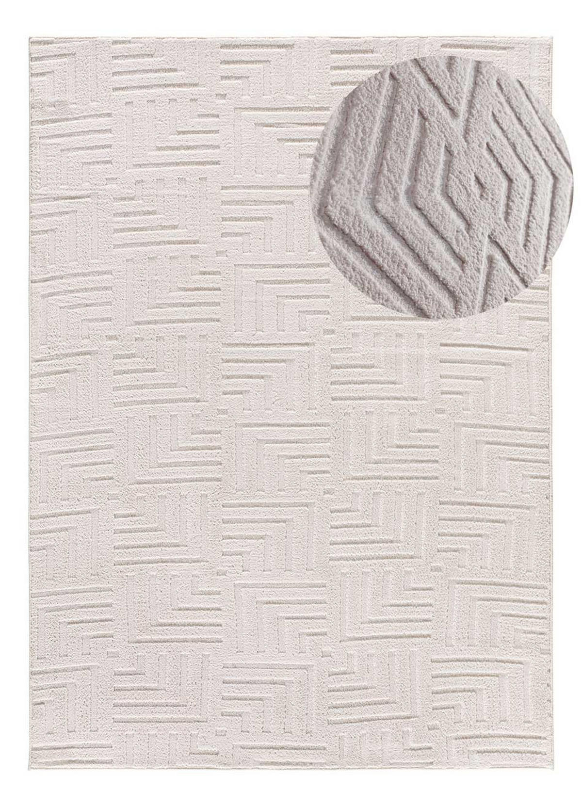 WEBTEPPICH waschbar Creme Estilo 120/170 cm - Creme, Textil (120/170cm) - Atticgo