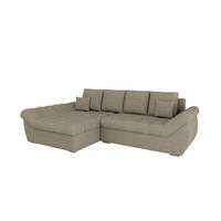 ECKSOFA ZAYA mit Schlaffunktion L-Form, Sofa mit Bettkasten, Wohnzimmersofa, Couch, Soffa, Bettsofa, LINKS- Elephant - Zinkfarben, Holz (279/175cm) - Homesy