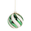 WEIHNACHTSKUGEL Glas CANDYBALL, Ø100 mm, Grün, Christbaumkugeln, Weihnachtsdeko Xmas, Christmas Deko - Grün, Glas (10/10/10cm) - home&you