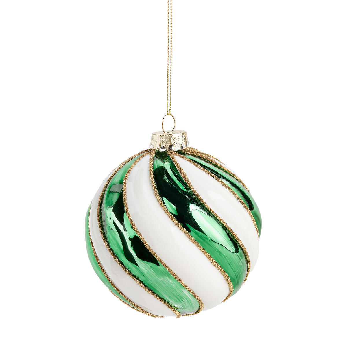 WEIHNACHTSKUGEL Glas CANDYBALL, Ø100 mm, Grün, Christbaumkugeln, Weihnachtsdeko Xmas, Christmas Deko - Grün, Glas (10/10/10cm) - home&you