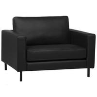 SESSEL Leder schwarz Savalen - Schwarz, Leder (117/87/91cm) - Beliani