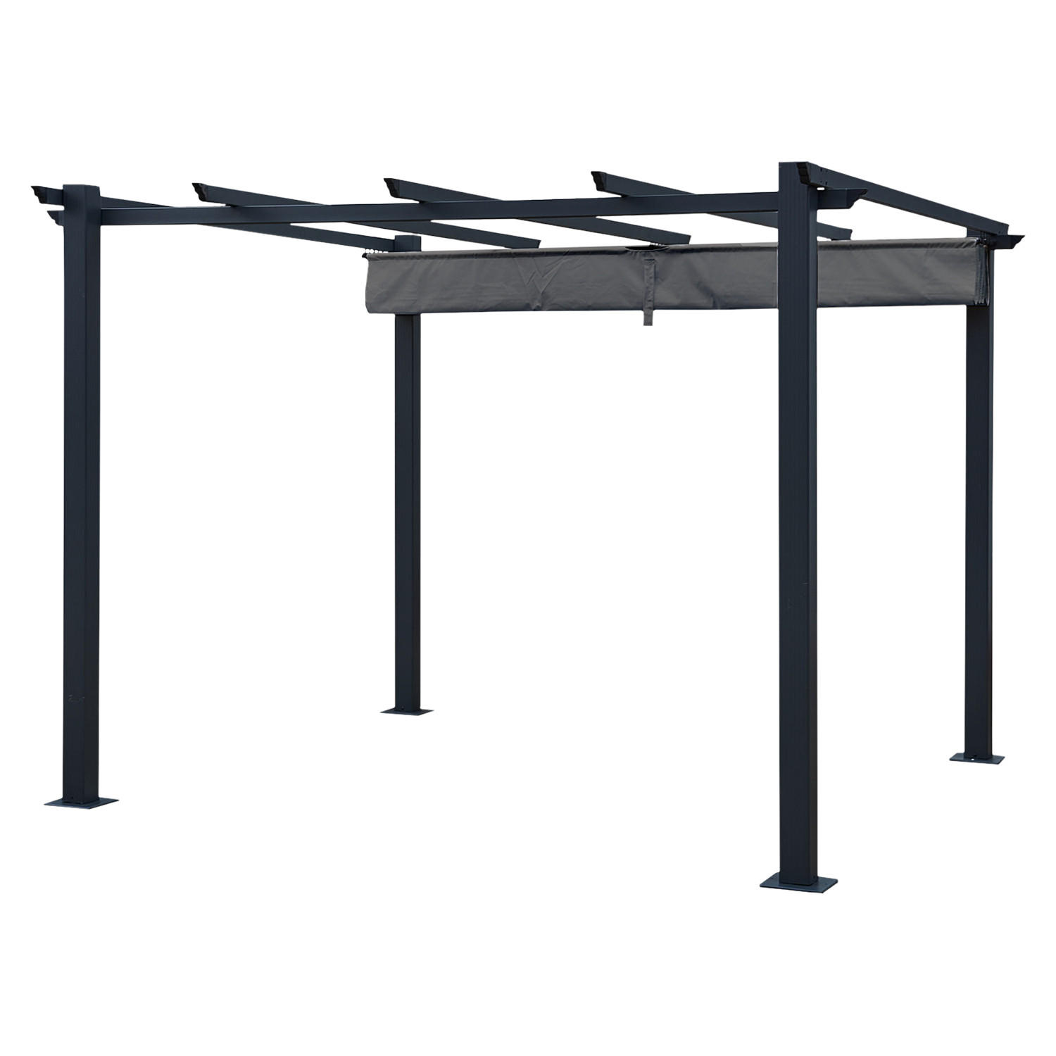 PERGOLA Cassis Grau 300/300 cm - Grau, Textil (298.5/221.5/305cm) - Happy Garden
