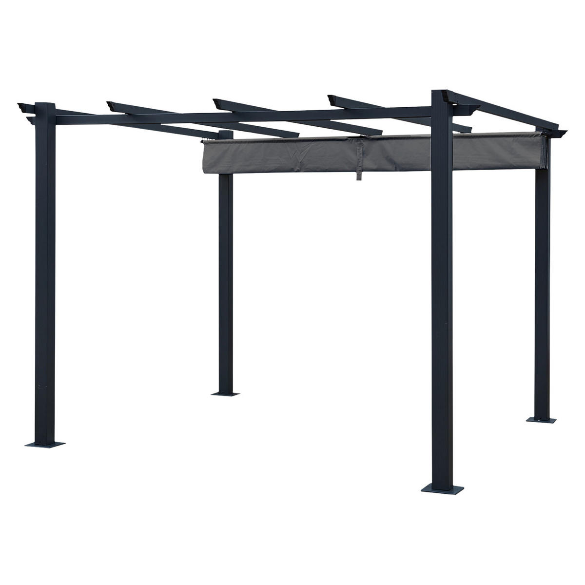 PERGOLA Cassis Grau 300/300 cm - Grau, Textil (298.5/221.5/305cm) - Happy Garden