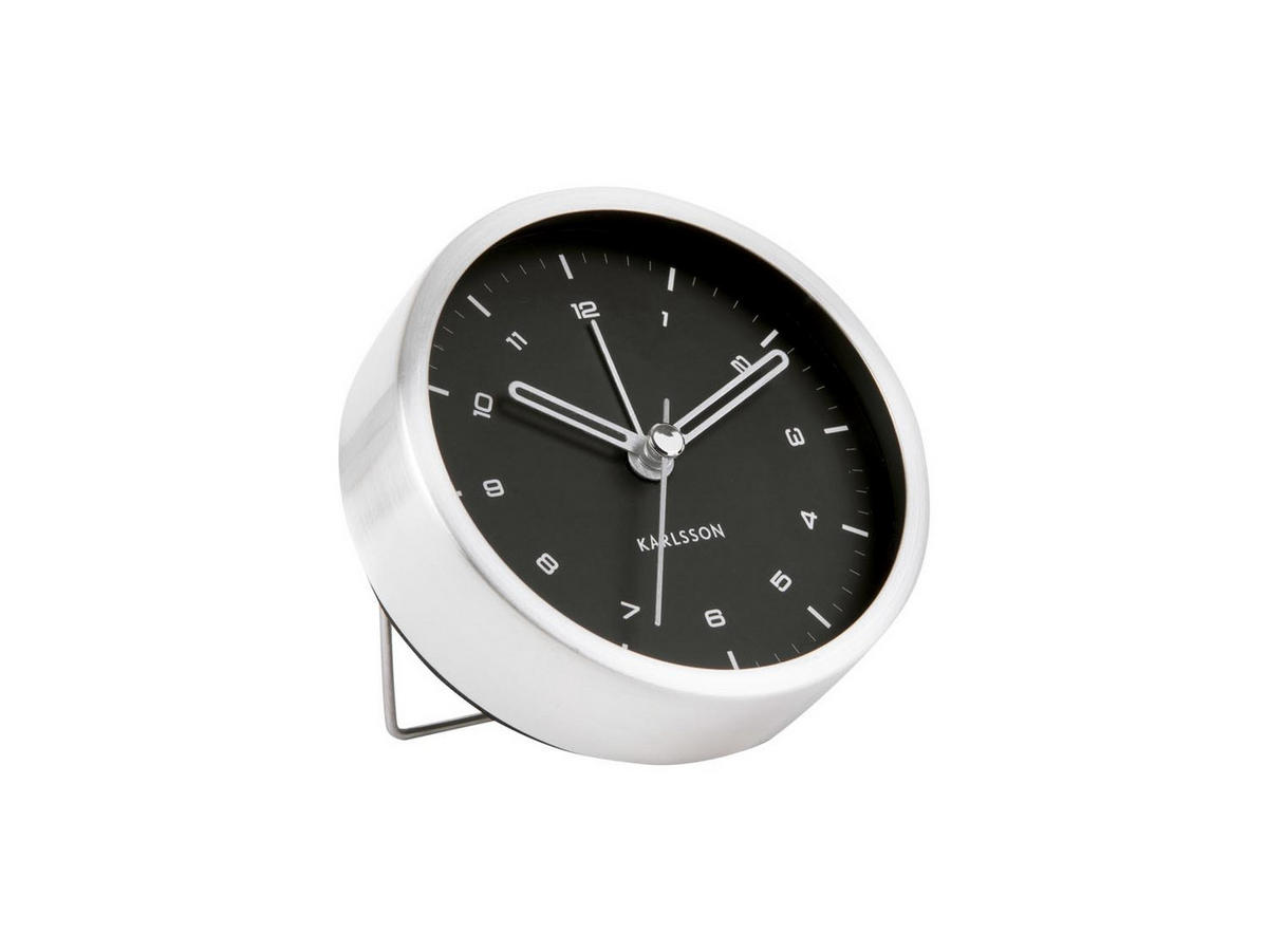 WECKER Weiß 9/9 cm - Weiß, Metall (9/9/3cm) - KUNSTLOFT