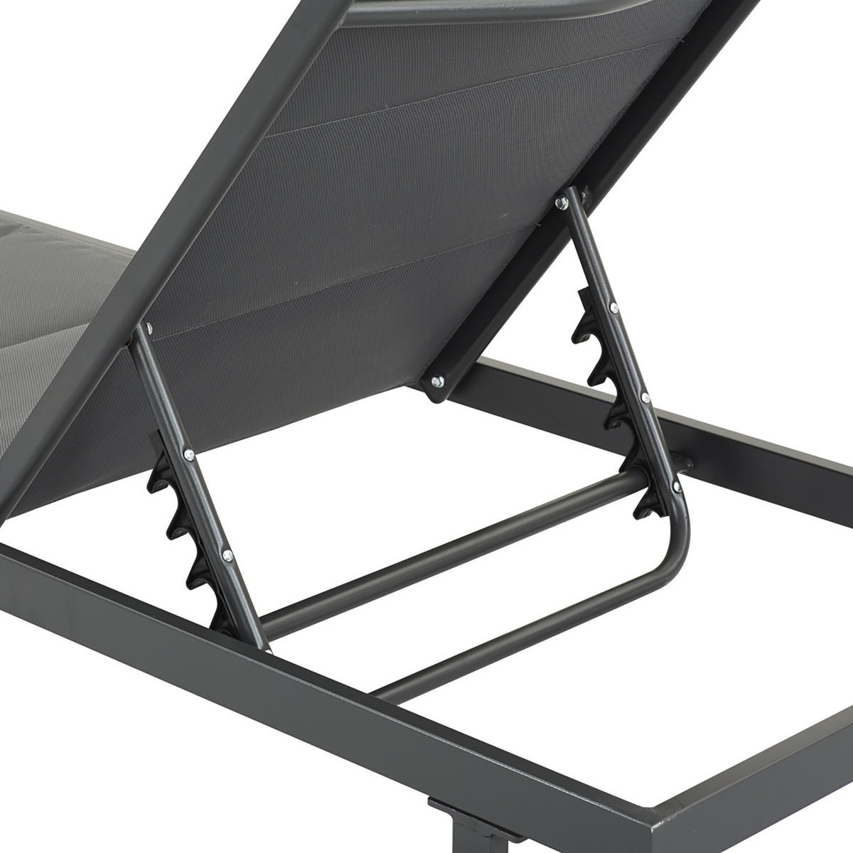 SONNENLIEGE bella Grau - Grau, Metall (65/91/200cm) - Habitat Garten