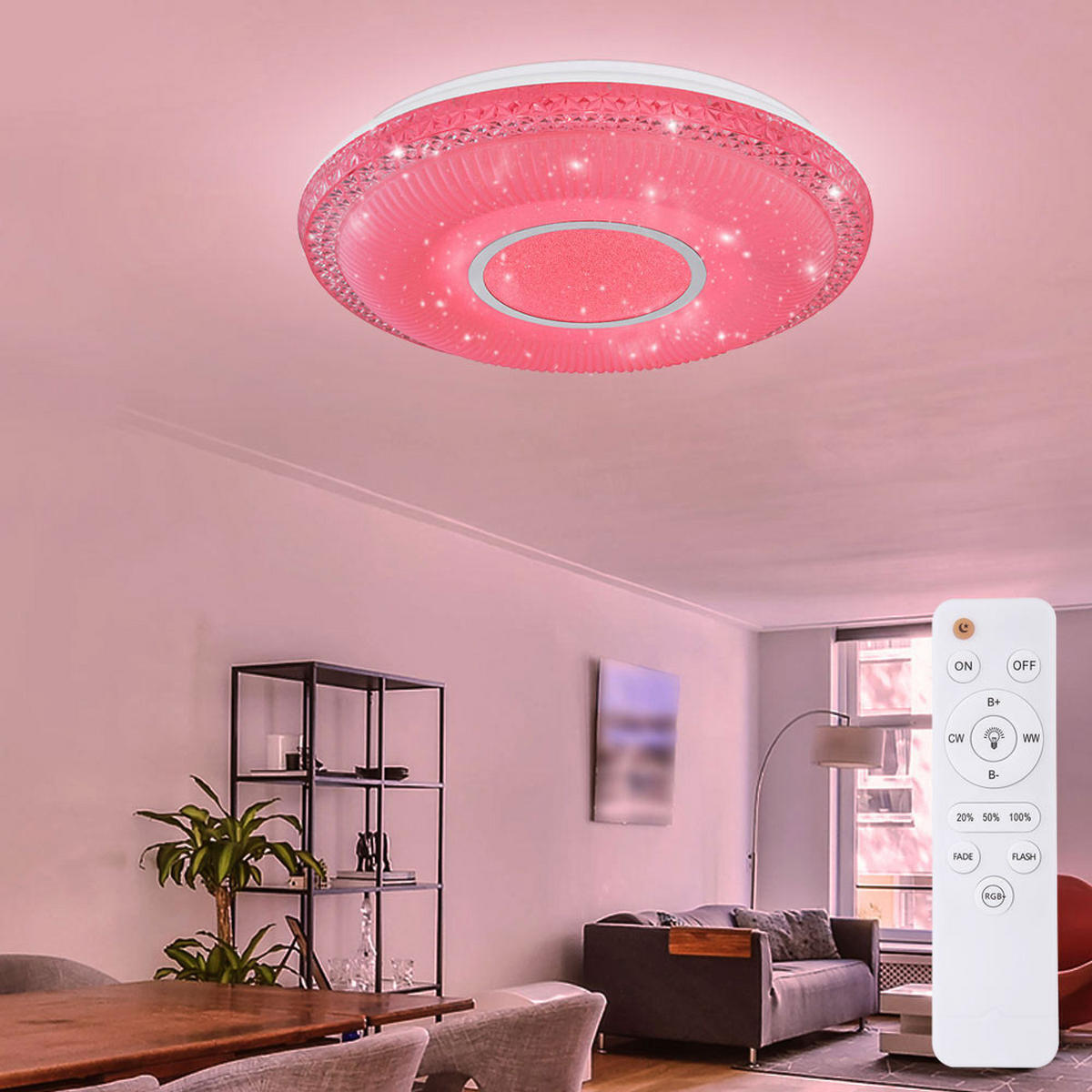 LED DECKENLEUCHTE Klemens Weiß Metall - Weiß, Metall (50/50/9cm) - Globo Lighting