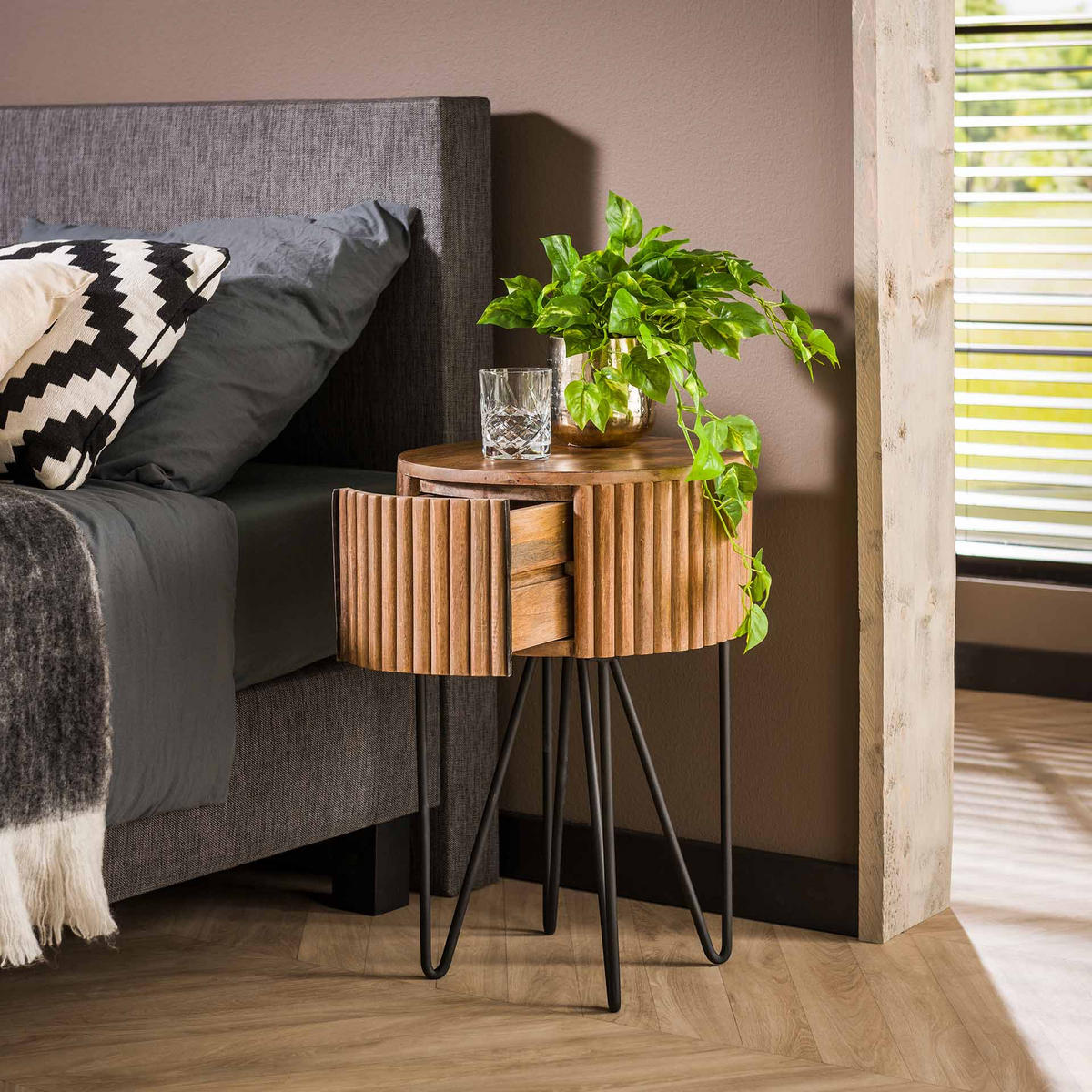 NACHTTISCH Tweak Braun 40/40/60 cm - Braun, Holz (40/60/40cm) - Hoyz Collection