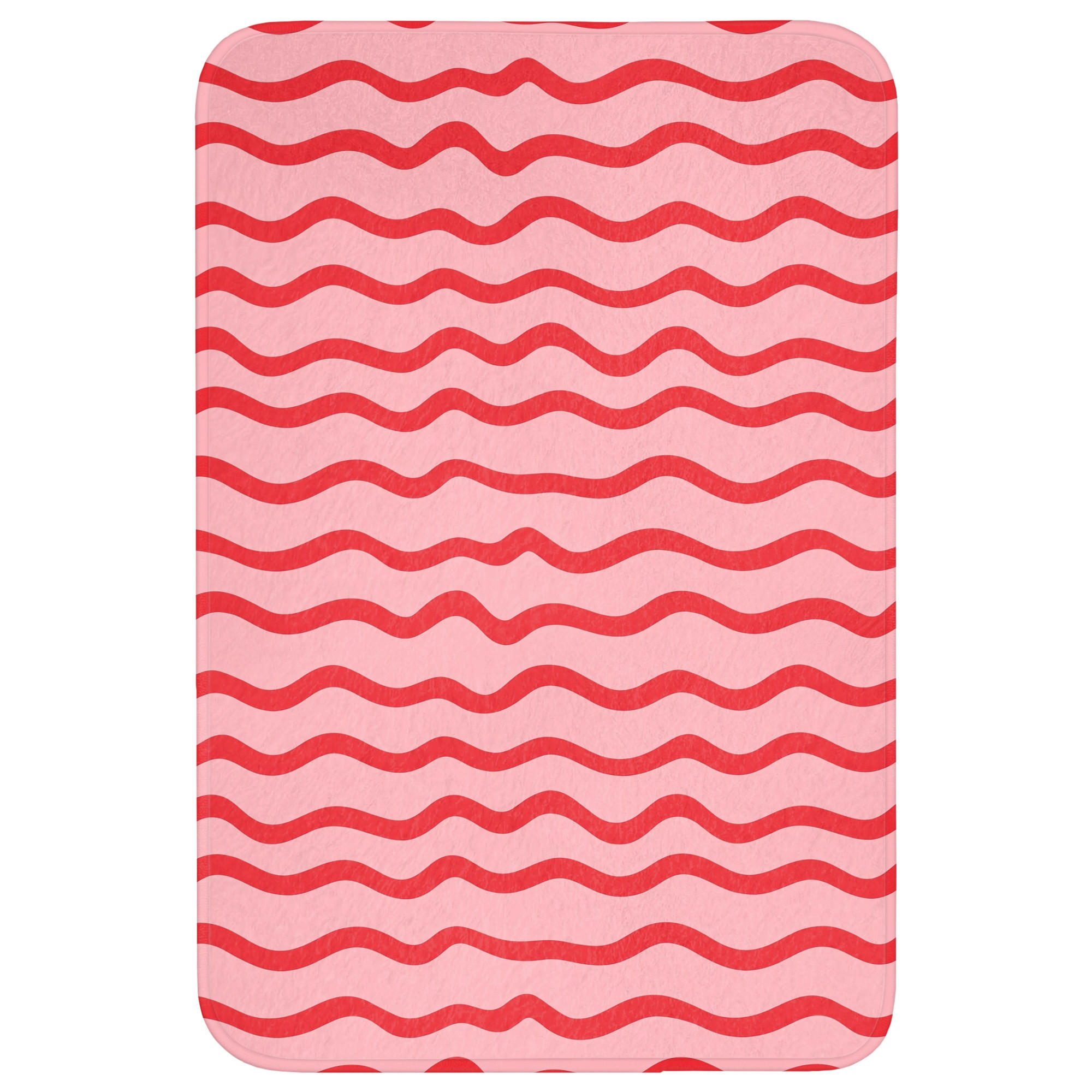 TEPIH ZA KUPAONICU Valovi 60x90 cm - ružičasta, tekstil/plastika (60/90cm) - OnlyWow