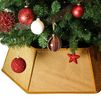 UNIQUE Living - Zita Weihnachtsbaumrock - 40x25cm - Gold - Goldfarben, Textil (40cm) - Unique Living