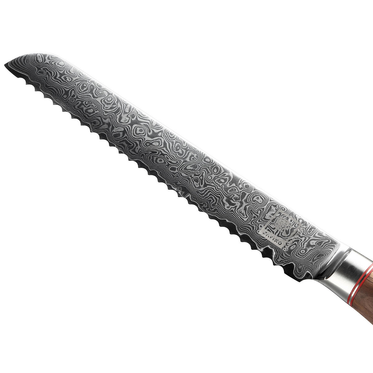 BROTMESSER 20 cm - Nussbaumfarben, Holz/Metall (34cm) - Zayiko