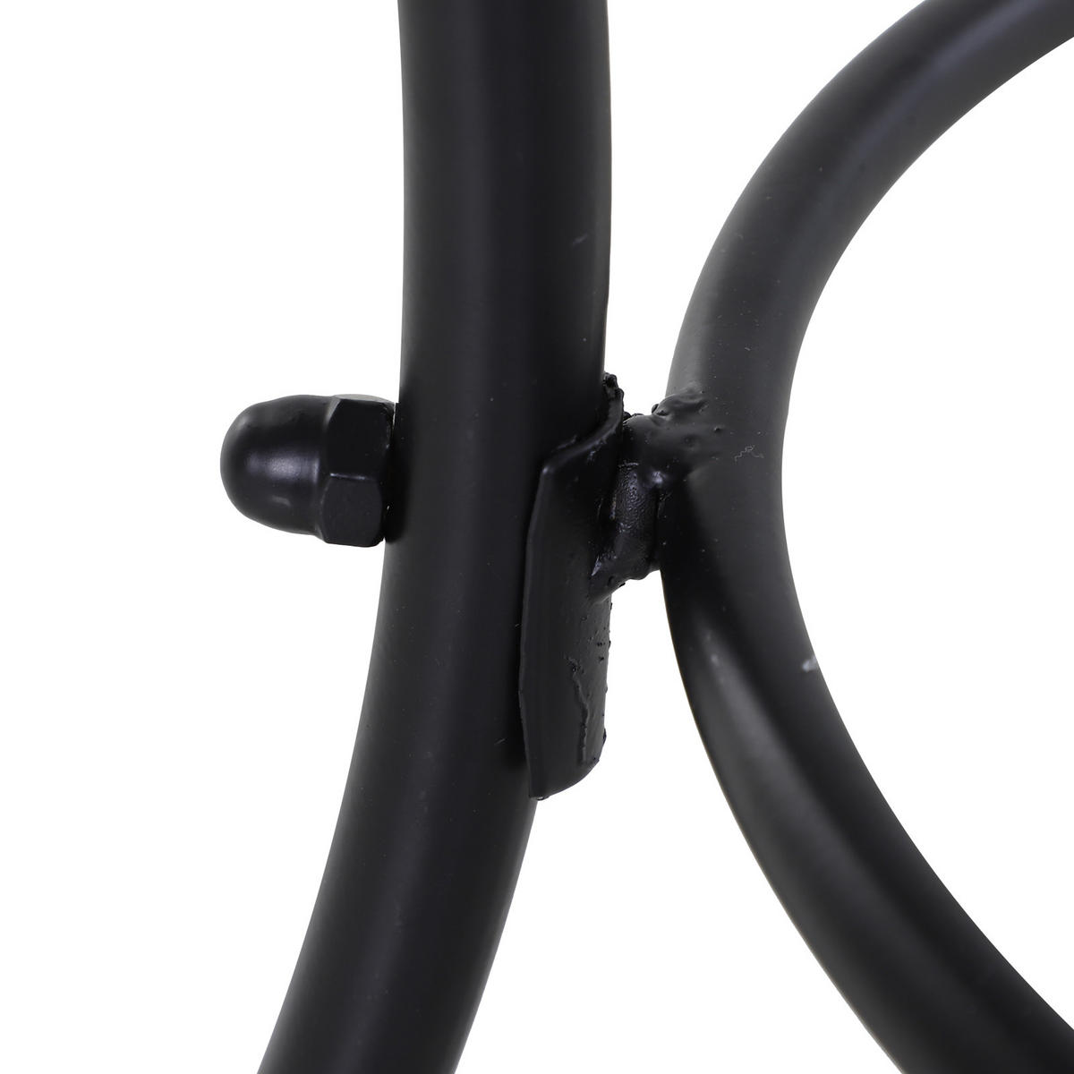 GARTEN BEISTELLTISCH, Schwarz, Metall - Schwarz, Metall (45/45/50cm) - Outsunny