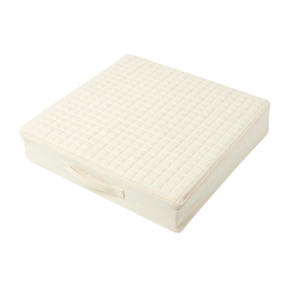SITZKISSEN orthopädisch 50/50/10 cm – Sesselkissen creme - Beige, Textil (50/50/10cm) - Homescapes