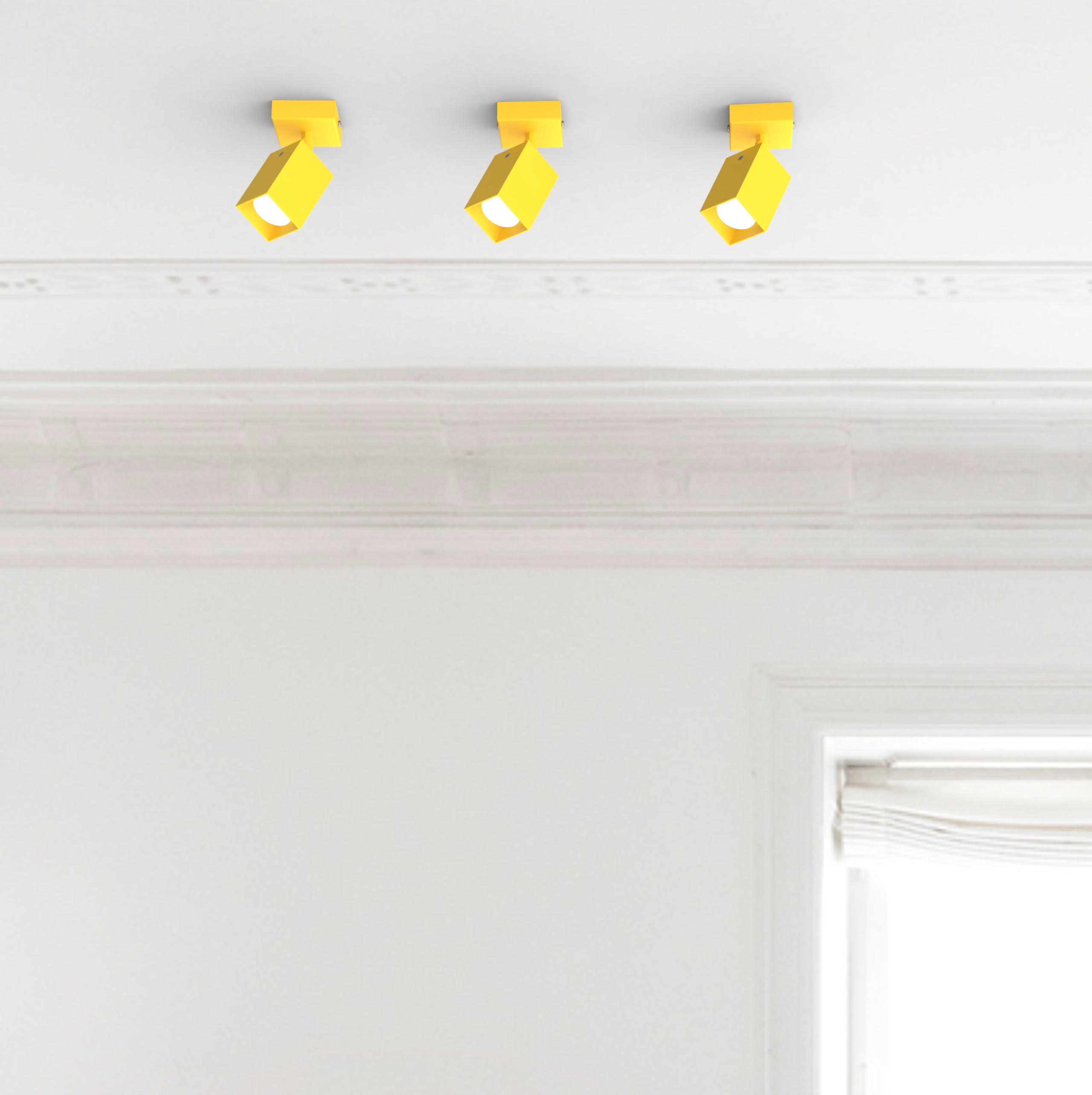 DECKENLEUCHTE - Gelb, Metall (7.6/7.6/17cm) - Lumicom