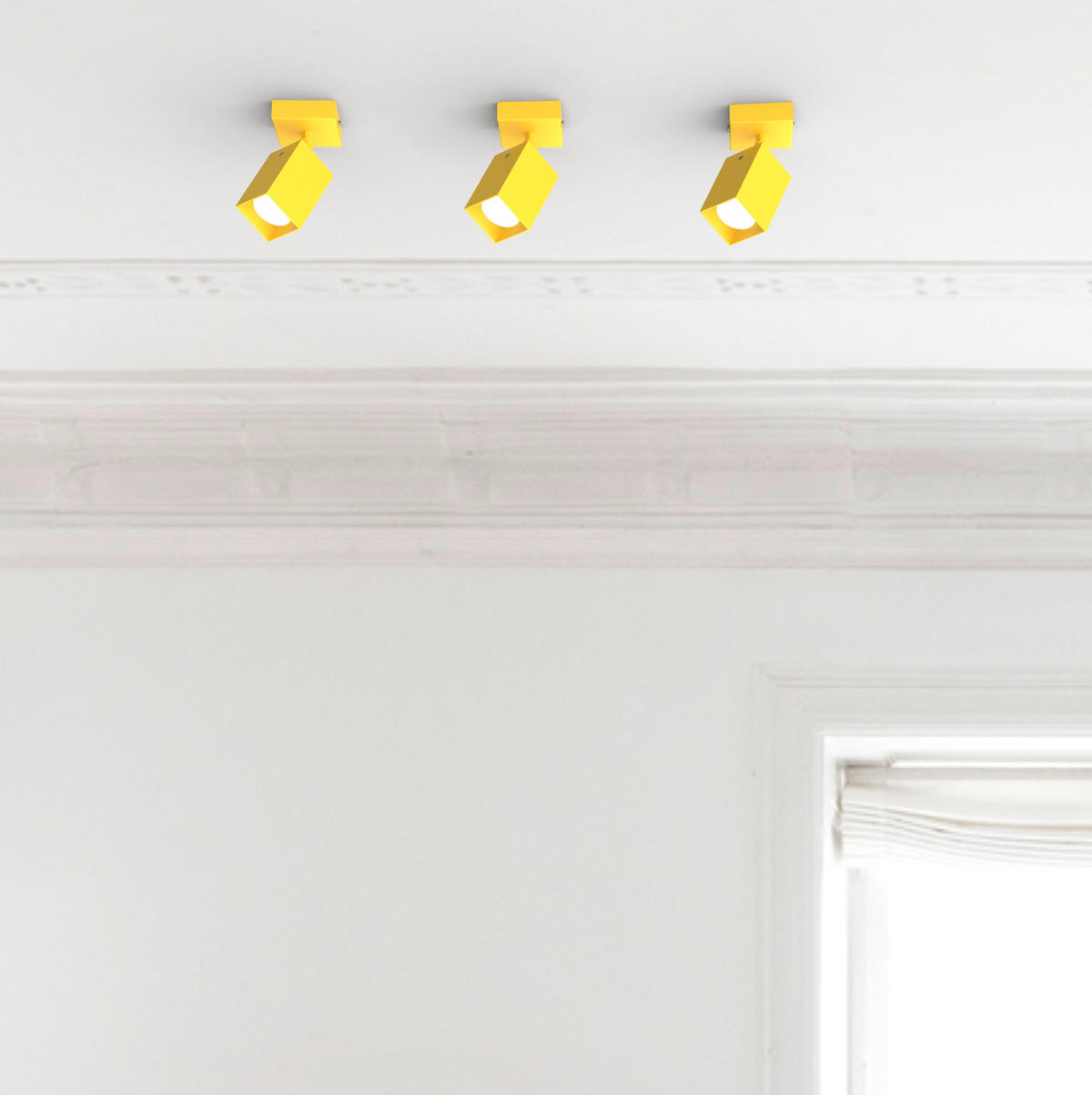 DECKENLEUCHTE - Gelb, Metall (7.6/7.6/17cm) - Lumicom