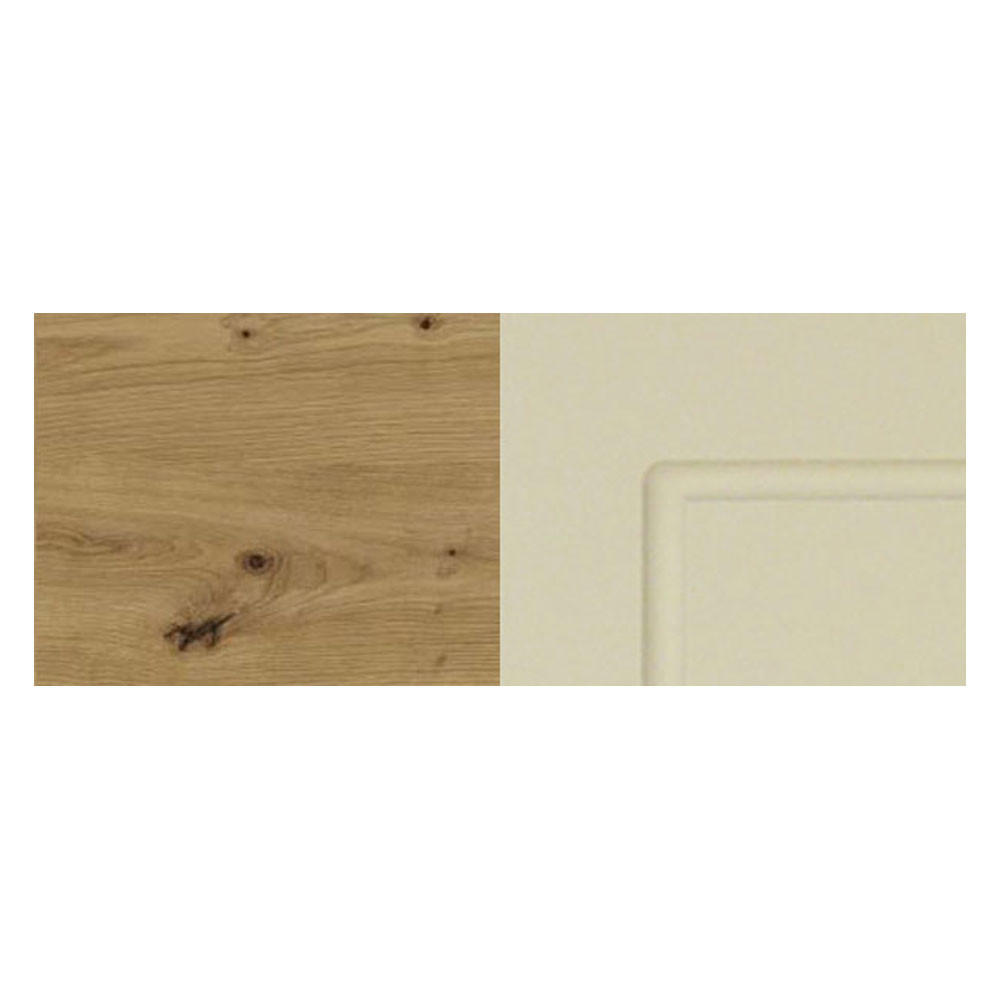 KÜCHENHÄNGESCHRANK Kvantum W4/80 Vanille Matt / Eiche Artisan Matt 80 / 32,5 / 96cm - Creme/Eiche Artisan, Holz/Holzwerkstoff (80/96/32.5cm) - Feldmann-Wohnen
